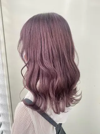 セミロング カラー 韓国ヘア顔周りカット 艶髪ベージュtamaのヘアスタイル