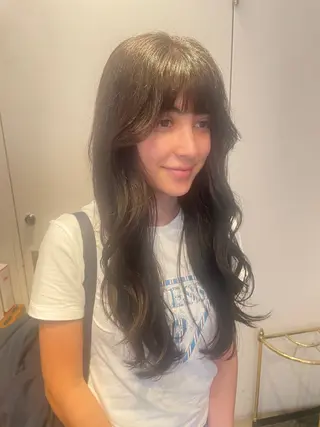 ロング カラー RIN／韓国ヘア レイヤーカットのヘアスタイル