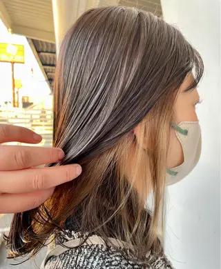 ミディアム カラー 美容室 Jフィドルファドル所属・わきた かずなのヘアスタイル