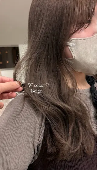 ロング カラー 艶ブリーチ/カット kurumi🌼のヘアスタイル
