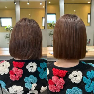 ショート パーマ hubhair レイヤー/透明感のヘアスタイル