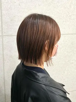 ショート カラー レイヤー ハイトーン 暖色⭐︎KANAKOのヘアスタイル