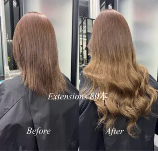 ロング カラー シールエクステ特化 ハイトーン、NANAのヘアスタイル