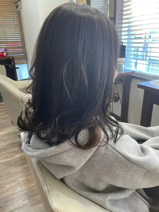 セミロング カラー あらい まさえのヘアスタイル