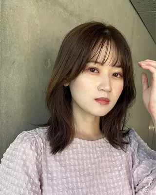 ミディアム タンバルモリパーマ 礒井メンキのヘアスタイル