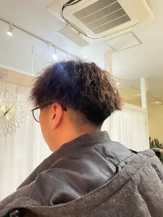 ショート パーマ メンズ Men's hair salon First 中百舌鳥店所属・First なかもず 店 YUKIのヘアスタイル