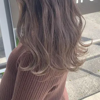 セミロング カラー 前田 善夫のヘアスタイル
