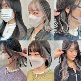 ミディアム カラー インナーカラー/レイ ヤーカット♡/マキシのヘアスタイル