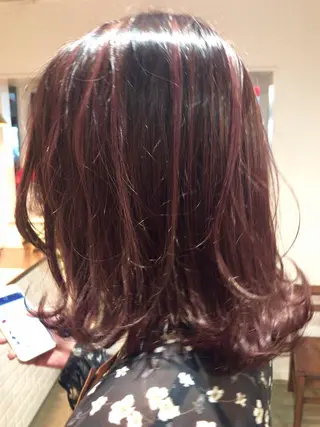 ミディアム カラー レイヤーカット匠 イソザキノリユキのヘアスタイル