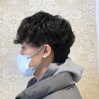 ミディアム パーマ メンズ 🐠寒色系×パーマ 櫻井　麿偉🐏のヘアスタイル