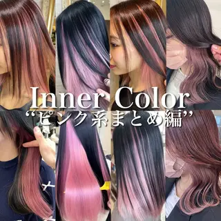 セミロング カラー matiz マティス　表参道所属・💜【インナーカラー 丸尾　綸太朗】のヘアスタイル