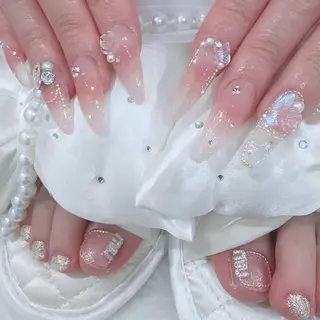 ネイル Marin🩵 Hinari🧸🎀のネイルデザイン