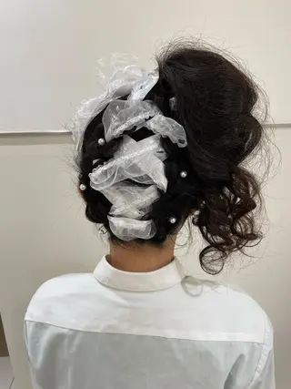 セミロング ヘアアレンジ 松永 梨央のヘアスタイル