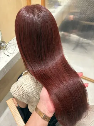 セミロング カラー ヘアアレンジ 美髪韓国ヘア🤍 保科侑花のヘアスタイル