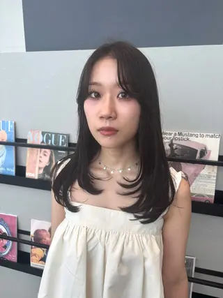 ミディアム カラー 透明感カラー/ レイヤーkotonoのヘアスタイル