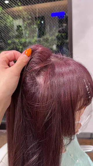 ロング カラー 中村 友香のヘアスタイル