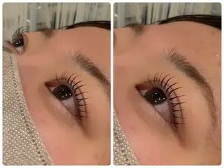 マツエク・マツパ ブラウン/盛れる 顔周り/髪質改善のヘアスタイル