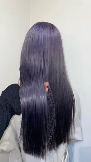 ロング 🎀ハイトーン/ 艶カラー/夕月🎀のヘアスタイル