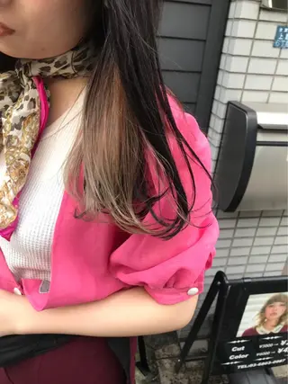 セミロング カラー ヘアアレンジ 🦋韓国ヘア 坂本 菜摘🦋のヘアスタイル