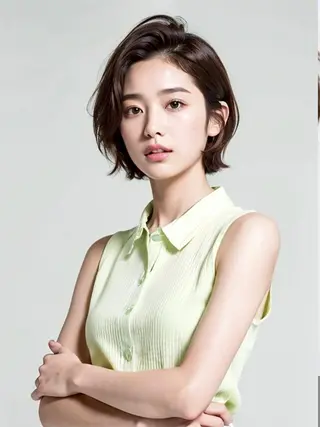 ショート パーマ La Ruelle 江曽島店のヘアスタイル