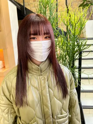 ロング カラー ヘアアレンジ チャンモリパーマ/韓 国/Minami🦋のヘアスタイル