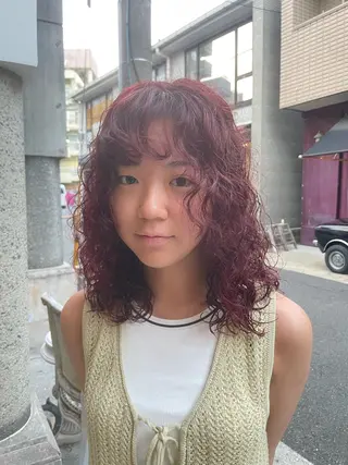 ミディアム パーマ ヘアアレンジ 🍀艶髪・透明感🍀 TATSUKIのヘアスタイル