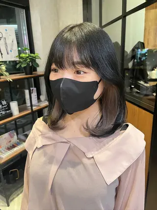 セミロング カラー yuuri🎀/大宮 /韓国ヘア/レイヤーのヘアスタイル