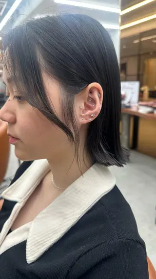 ミディアム 💍透明感💍 上岡夕理香のヘアスタイル