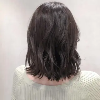 ミディアム カラー メンズ CANAAN銀座所属・艶透明感カラー/ ルーズパーマ/田中のヘアスタイル