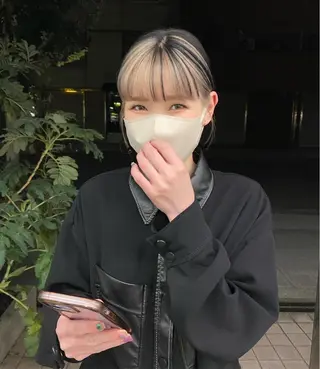 ミディアム カラー yuna/ボブカット /ハイトーンカラーのヘアスタイル