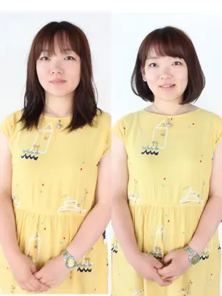 ミディアム 河野 薫のヘアスタイル