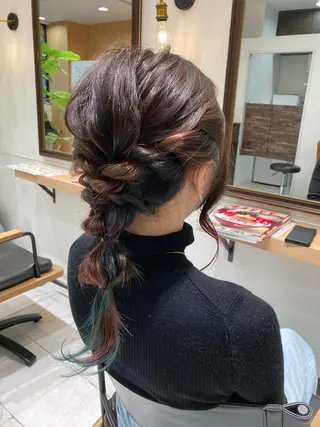 セミロング カラー 大野 まゆのヘアスタイル
