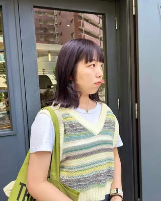 ミディアム カラー ROCCOeast Rukaのヘアスタイル