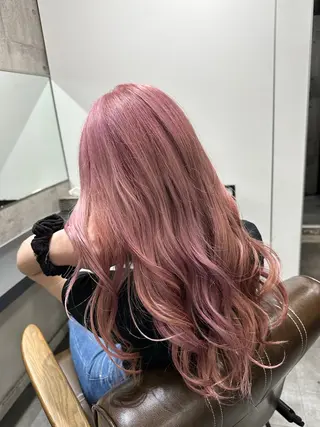 ロング カラー 難波ブリーチカラー 伊藤洋輝のヘアスタイル