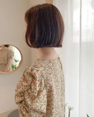 ショート カラー パーマ ヘアアレンジ Nancy所属・束感まつげ❤︎ あみのマツエク・マツパデザイン