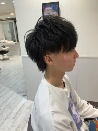 ショート ヘアアレンジ メンズ IwAsh中山所属・✂︎中山ブリーチ・ パーマ✂︎露木智也のヘアスタイル