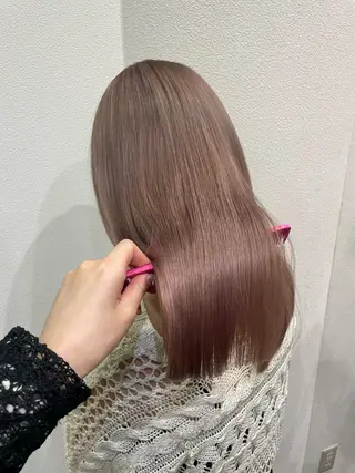 ロング カラー 酸性ストレート 🤍🎀honokaのヘアスタイル
