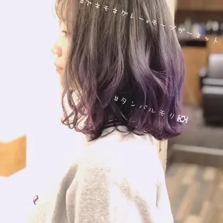 ミディアム カラー ヘアアレンジ ✖️リーアキト LEEAKITO✖️のヘアスタイル