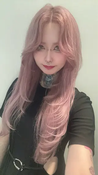 ロング カラー 笠原 健人のヘアスタイル