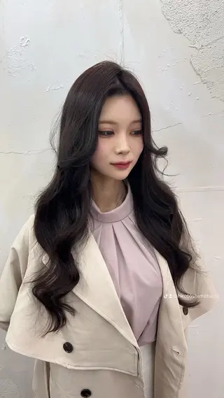 ロング カラー alpha. カラーエクステ下妻のヘアスタイル