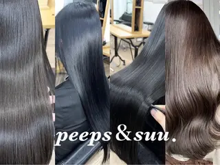 ロング カラー 武田涼レイヤーカット 髪質改善×縮毛矯正のヘアスタイル