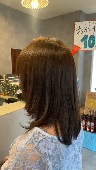 ミディアム 白髪ケア  BAUM まやのヘアスタイル