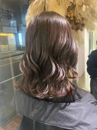 ミディアム 透明感カラー/韓国 ヘア🩶yuri🩵のヘアスタイル