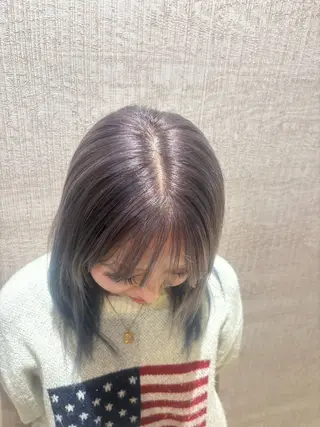 カラー ブリーチ/ハイトーン 田邊莉奈/EARTHのヘアスタイル