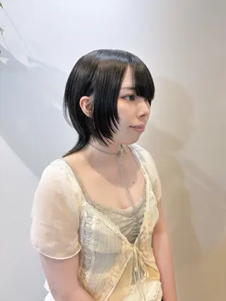 ミディアム ショート/レイヤー/ ボブ/安本和史のヘアスタイル