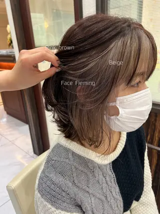 カラー あんどう ゆうかのヘアスタイル