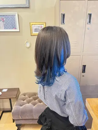 ミディアム カラー ヘアアレンジ S.BLOOM 川崎 翔哉のヘアスタイル