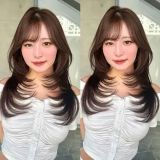 ロング ♡韓国/レイヤー カット/Ayana♡のヘアスタイル