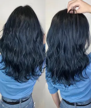 セミロング カラー _WHITE 高槻のヘアスタイル