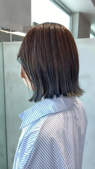 ミディアム カラー 透明感モテ艶髪カラー Gallicaイリサのヘアスタイル